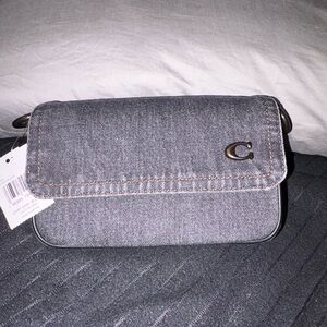 Coach Gray denim Messenger Bag